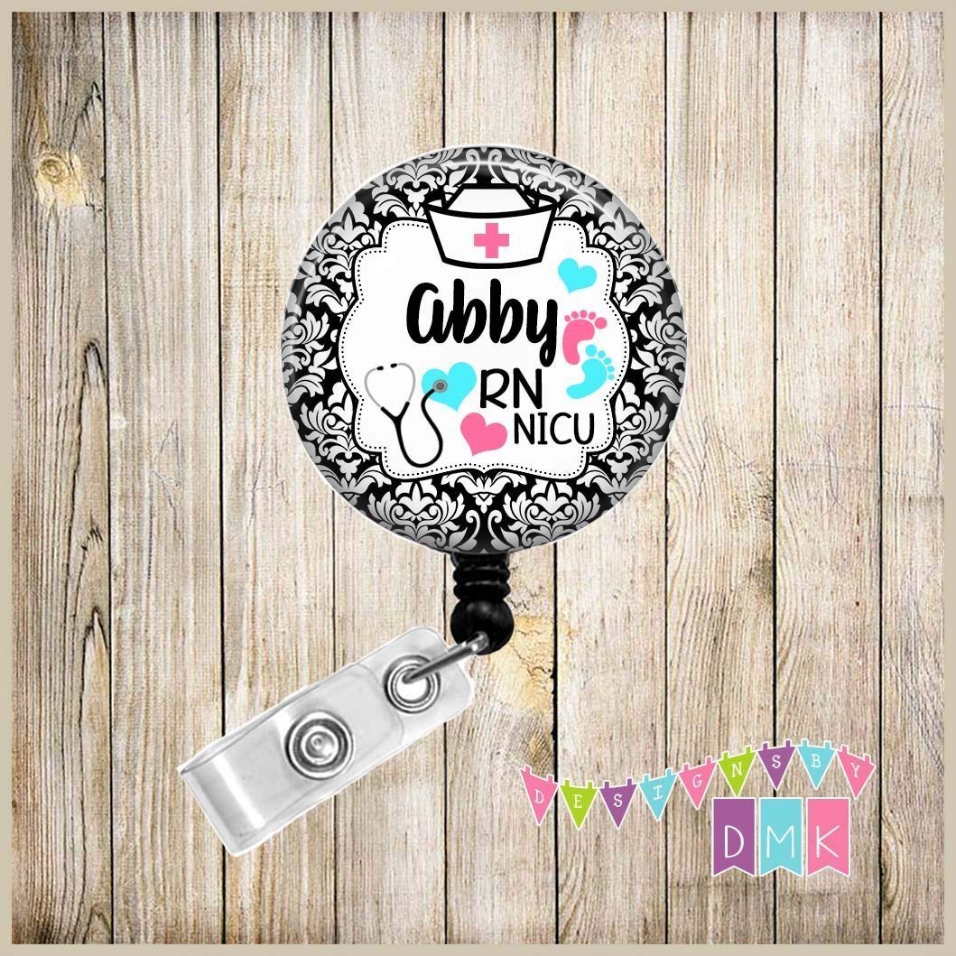 Personalized Baby Stethoscope Nurse Hat with Baby Feet Motif