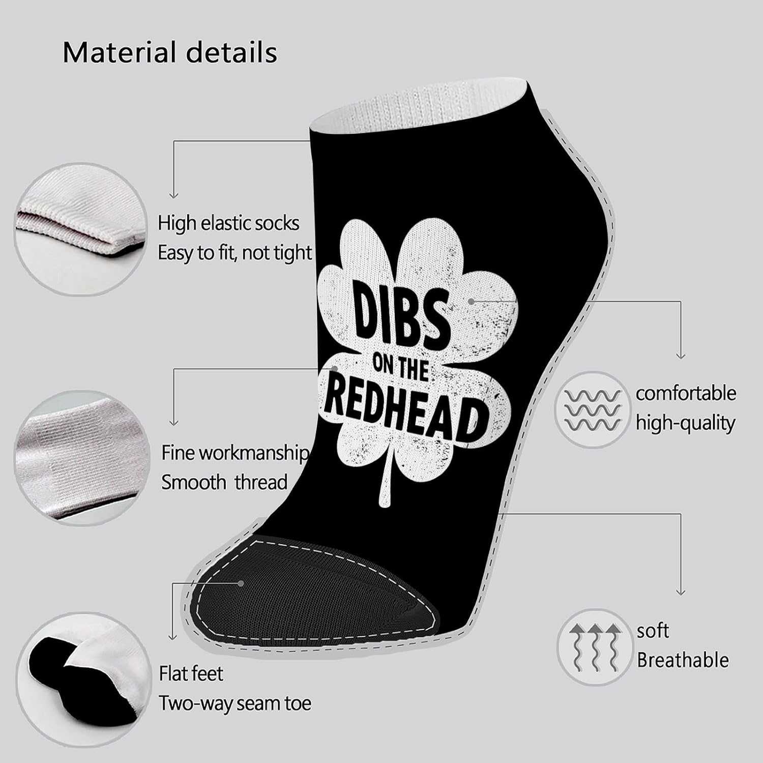 Cute St Patricks Day Socks for Men