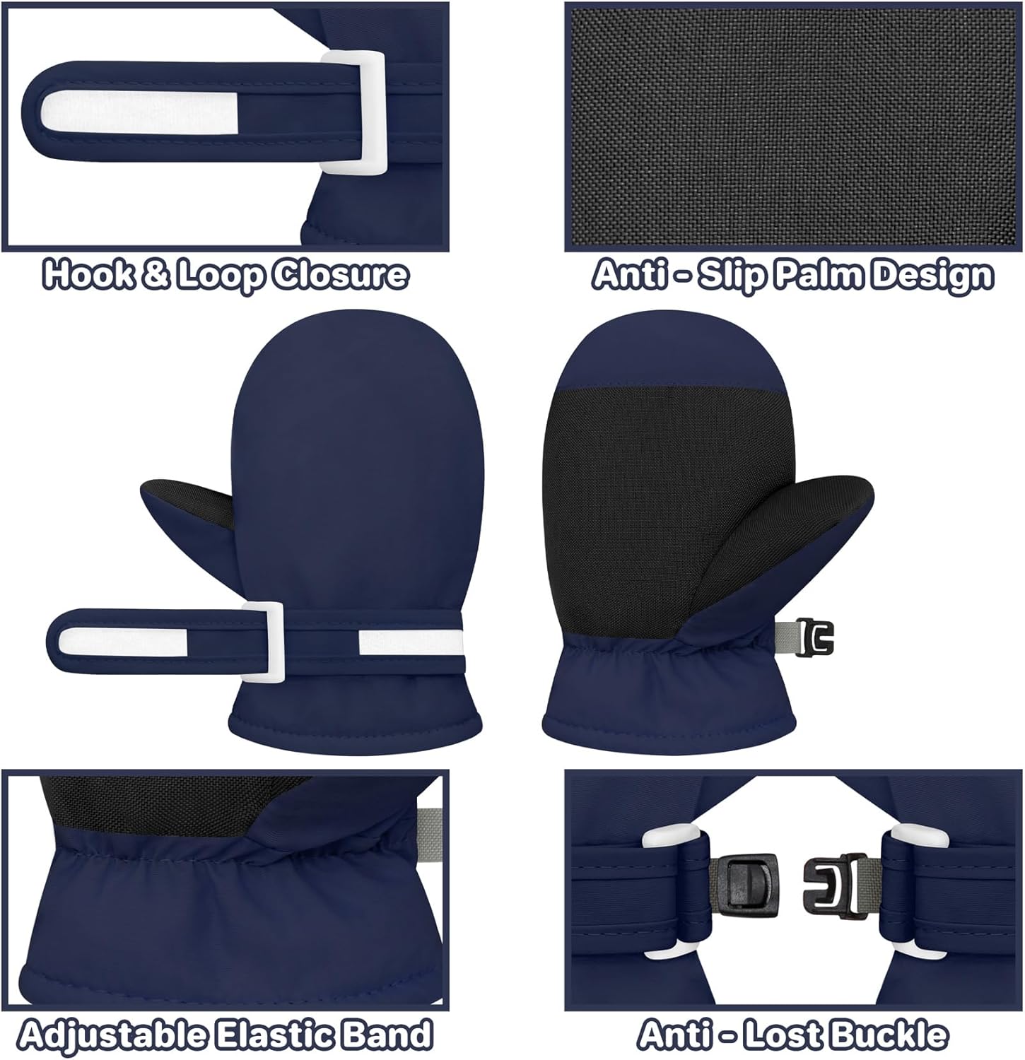 QIKQIK Toddler Waterproof Mittens