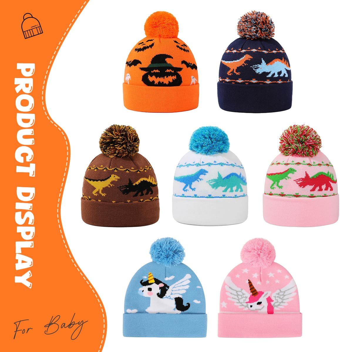 Guccde Personalized Toddler Hats Custom Knitted for Kids