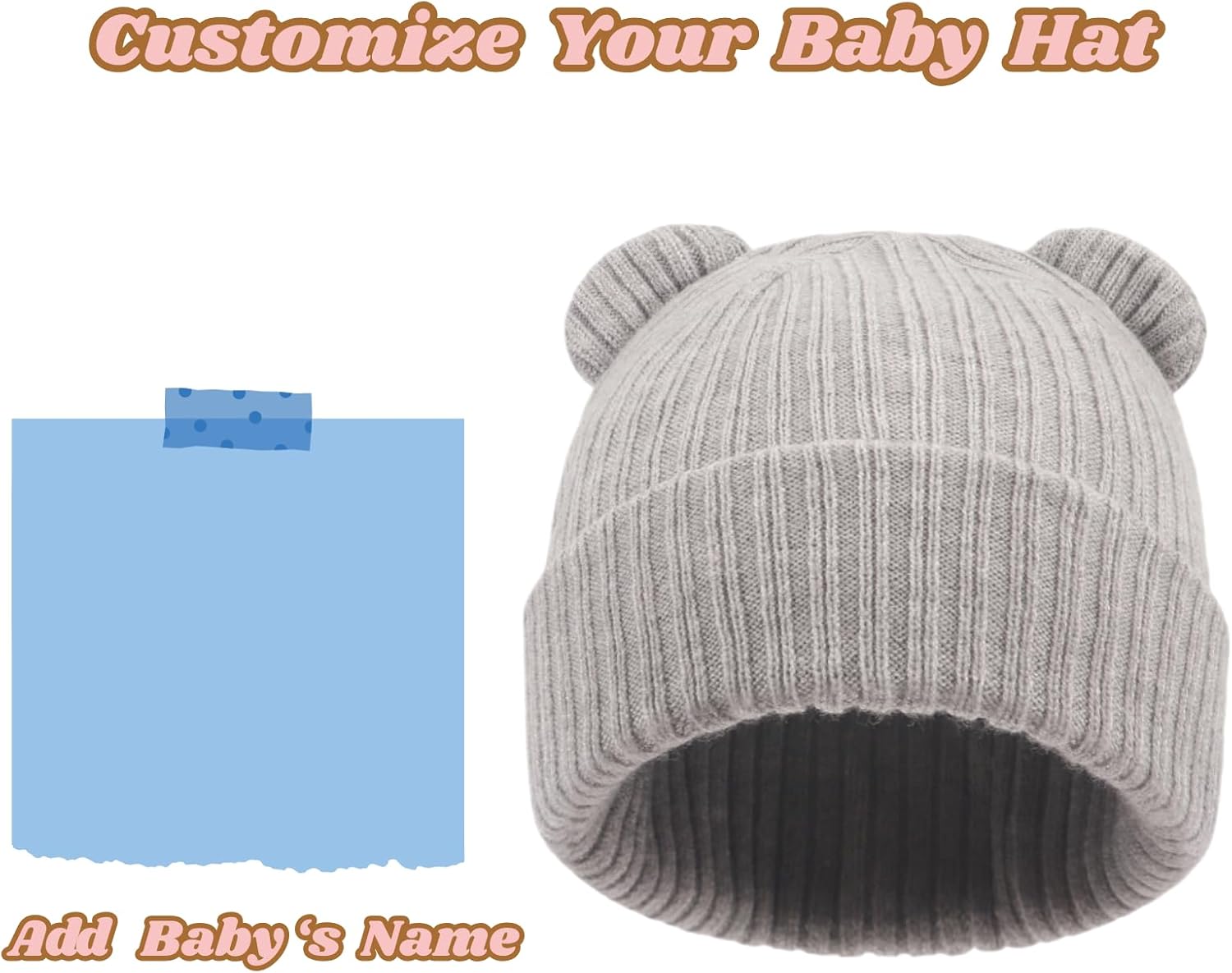 Personalized Newborn Beanie Hat US