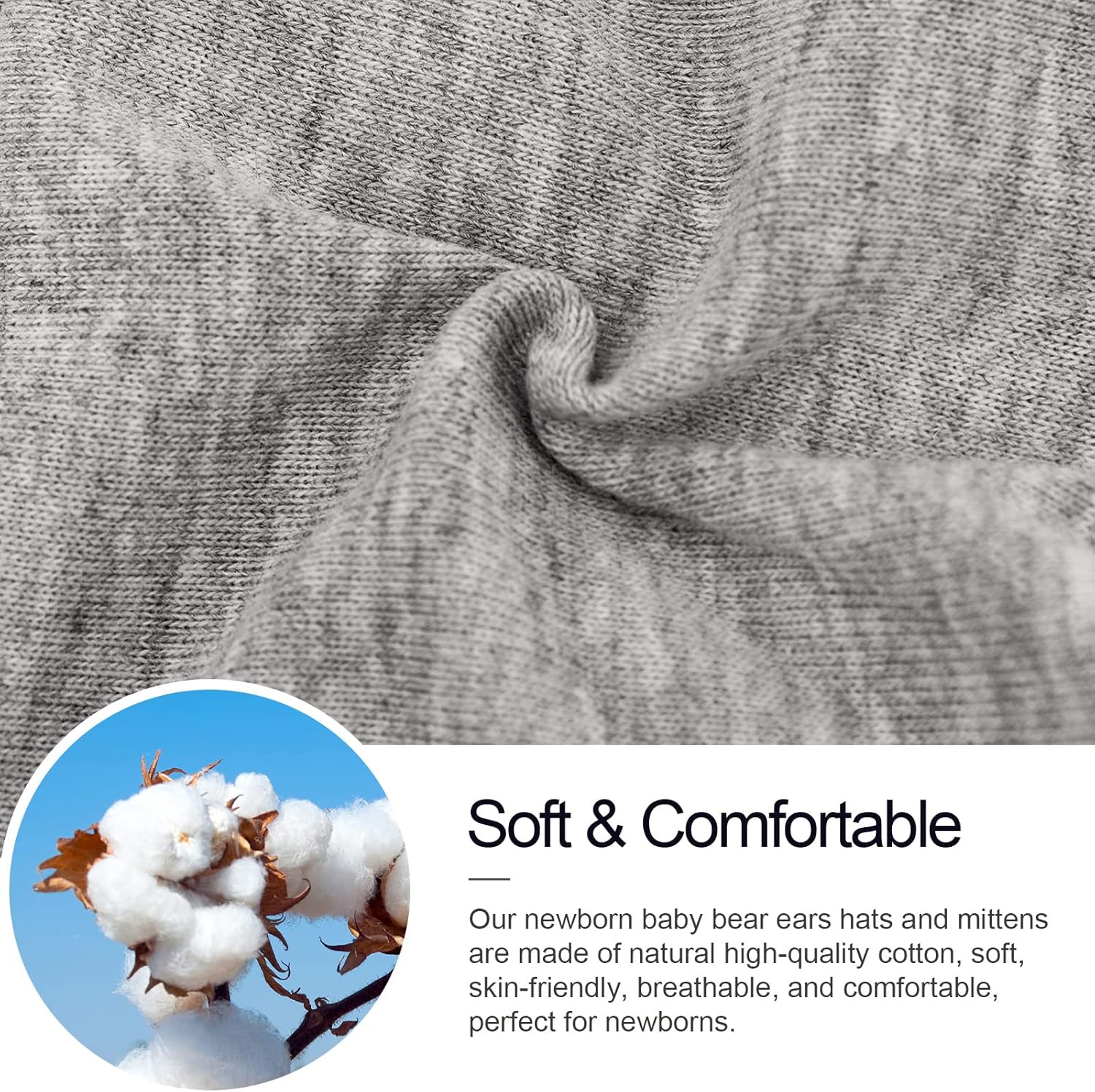 Premium Soft Cotton Baby Beanie for Newborns