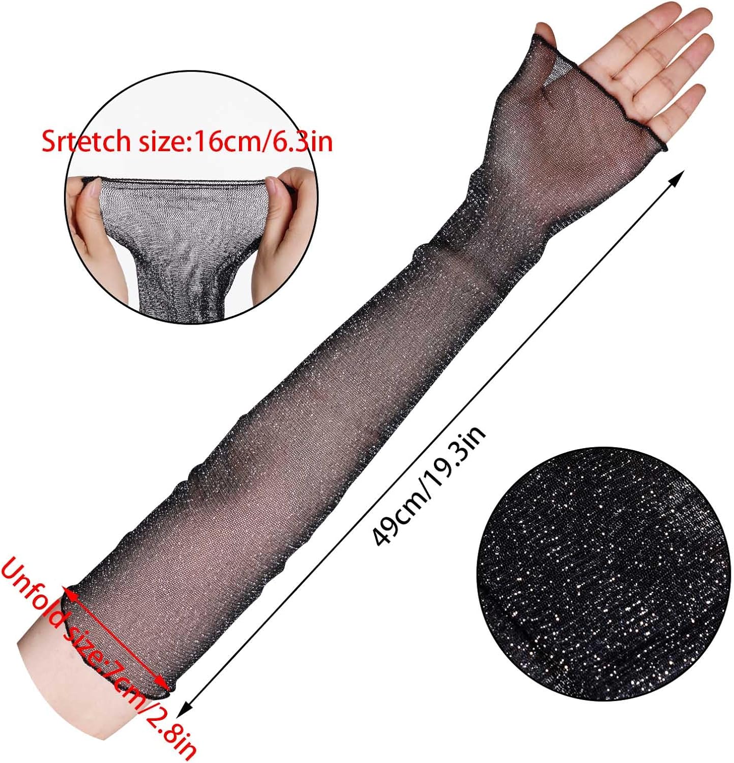 Cooling Mesh UV Protection Gloves for Women