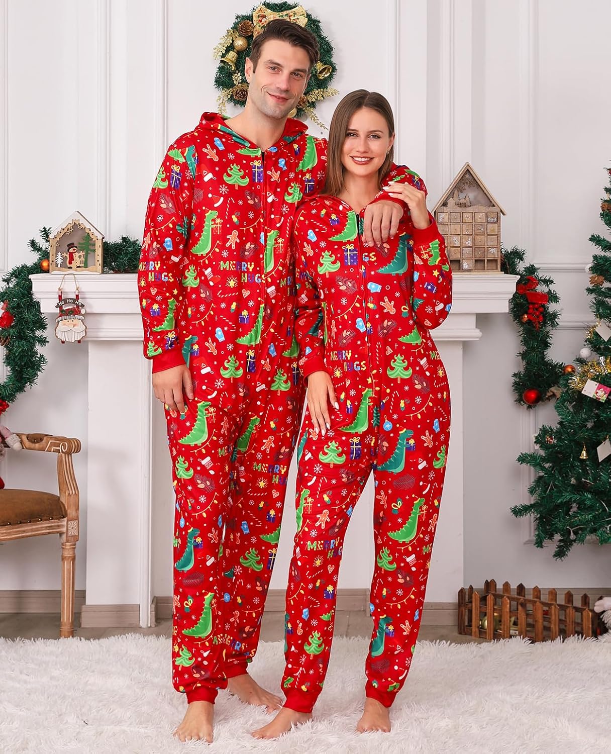 Festive Christmas Onesie Pajamas for Families