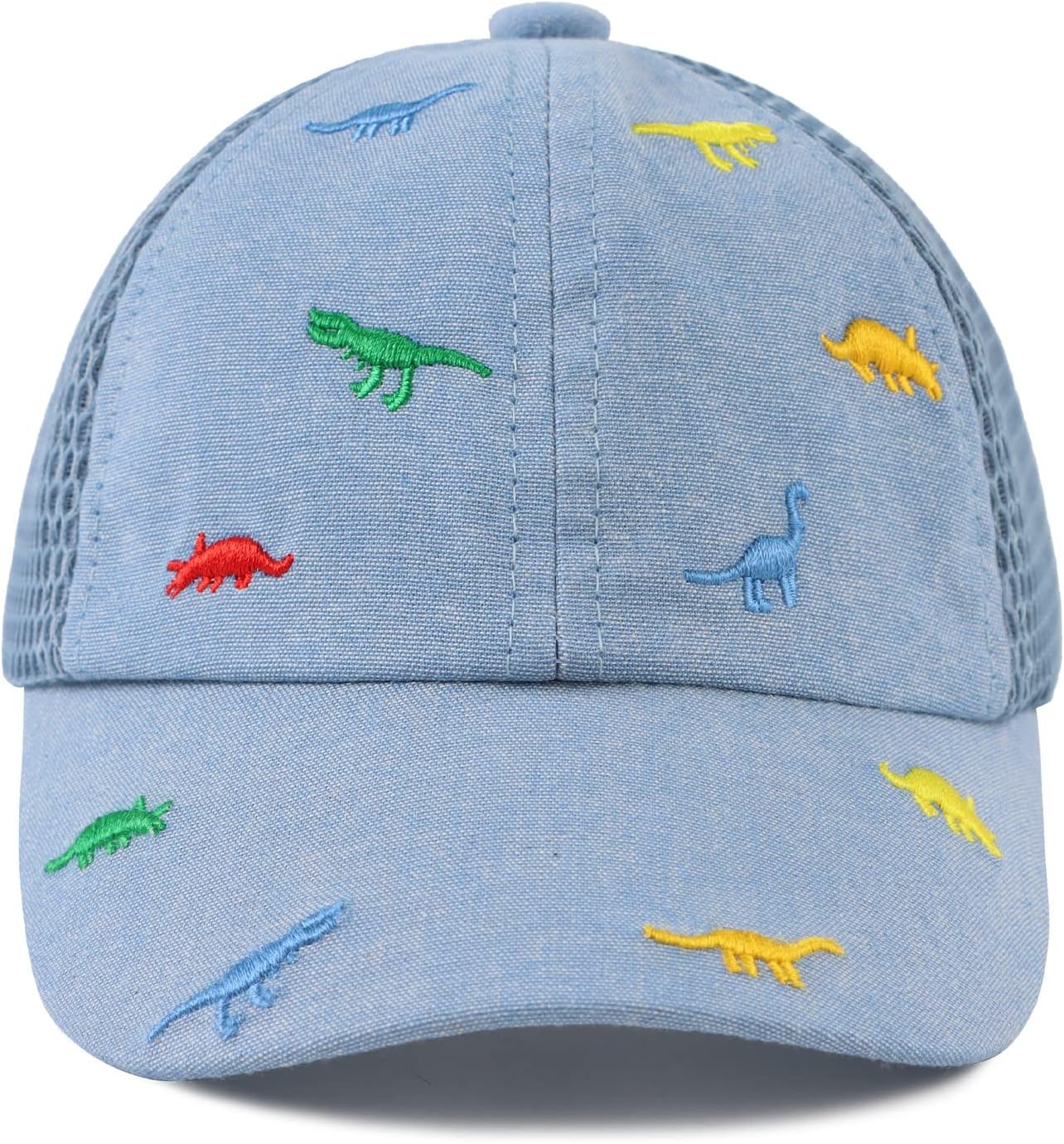 Dinosaur Baby Baseball Cap Adjustable Soft Breatheable for Kids 3-6 Months