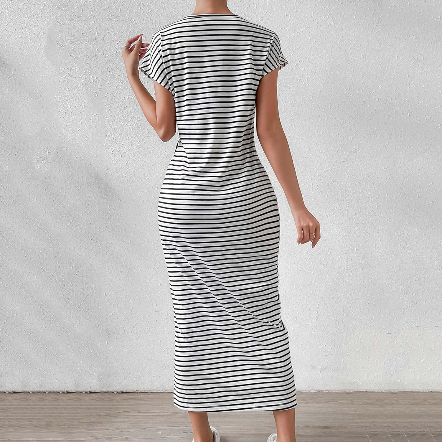 Feminine Stripe Dress 2024