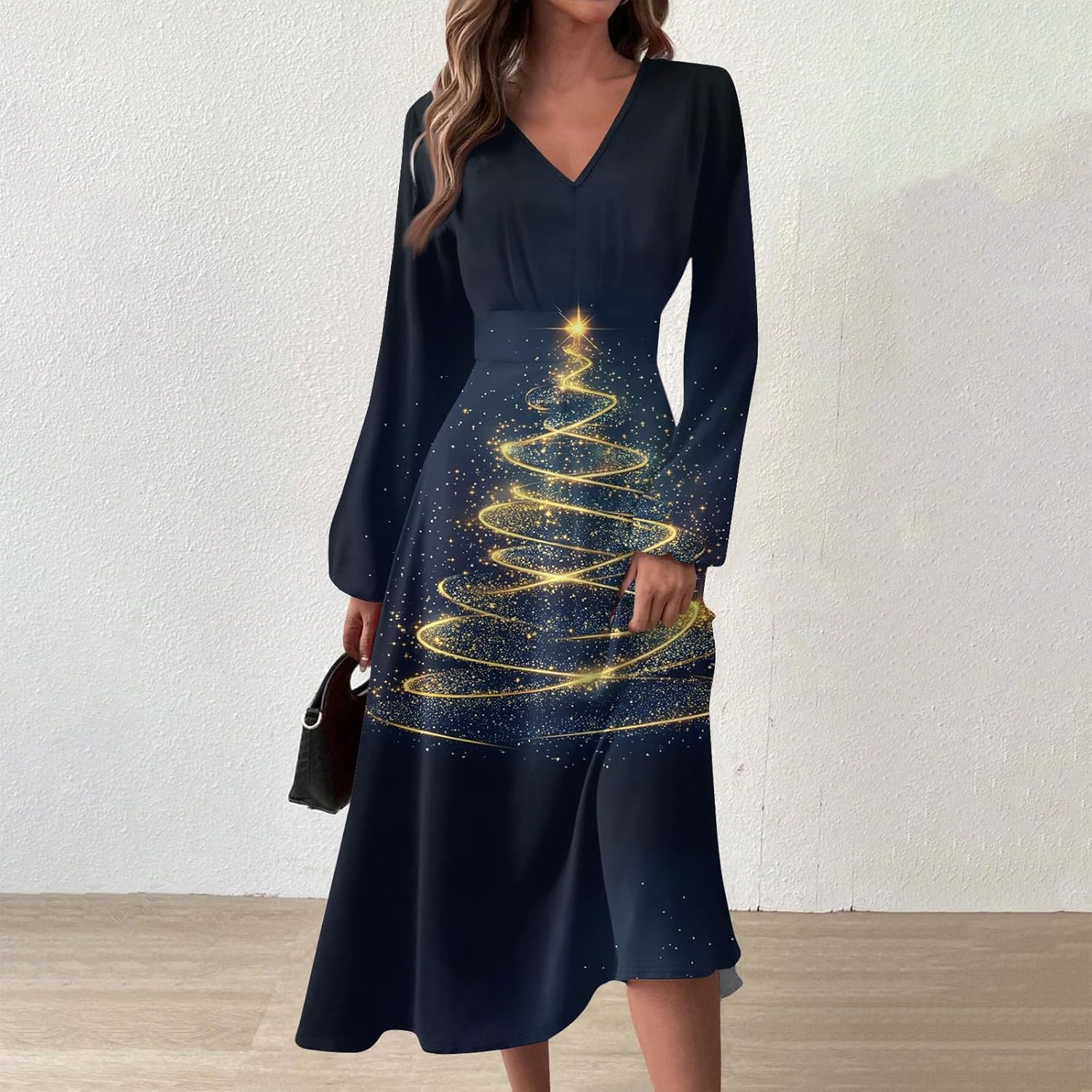 SGASY Christmas Dresses for Women Elegant and Versatile Christmas Vocassional Styles