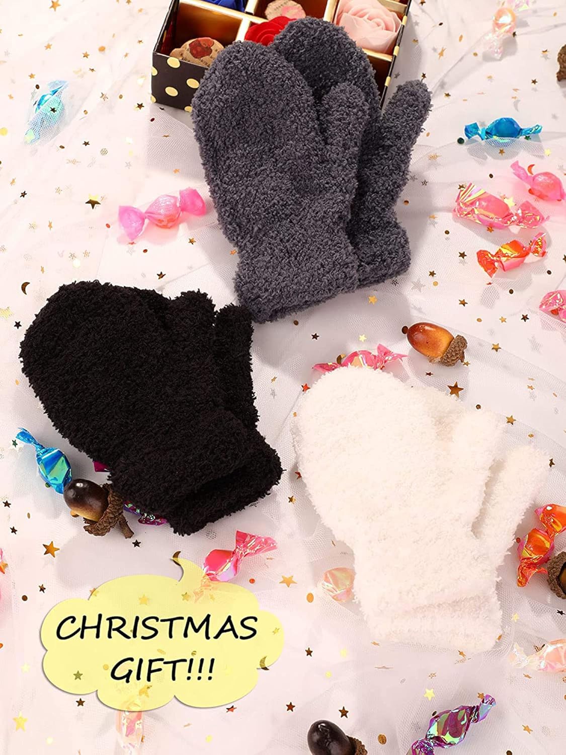 Geyoga 6 Pairs Toddler Winter Mittens