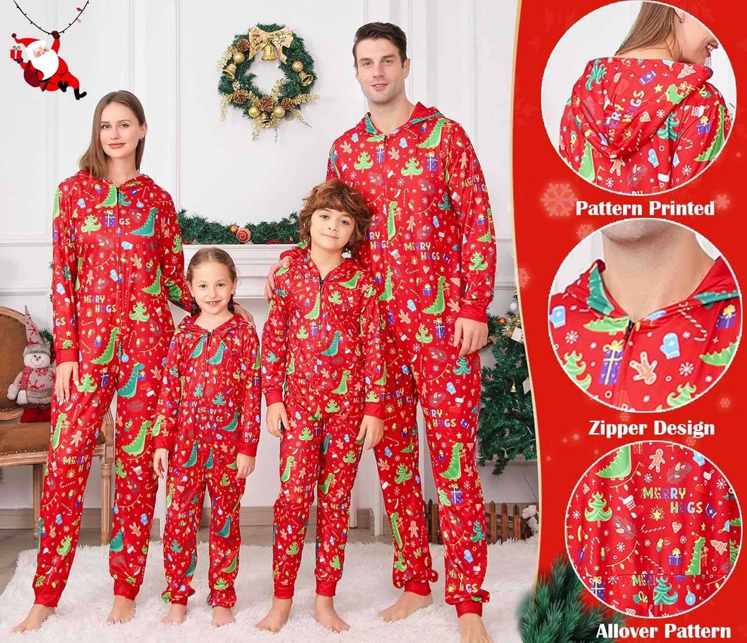 Festive Christmas Onesie Pajamas for Families