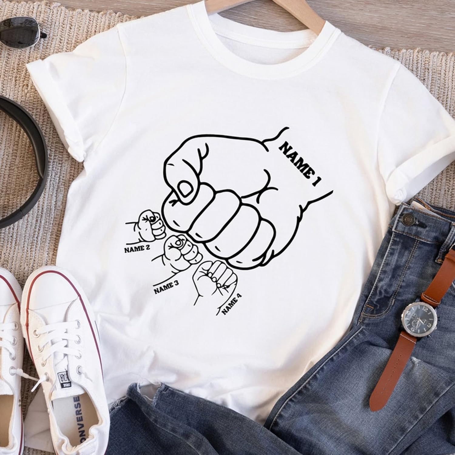 Personalized Dads Day T-Shirt Gift