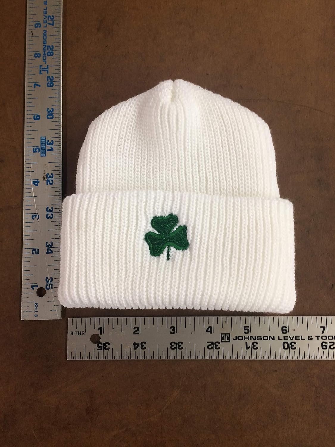 Ireland-Bred Kelly Green Irish Shamrock Knit Cap for Babies