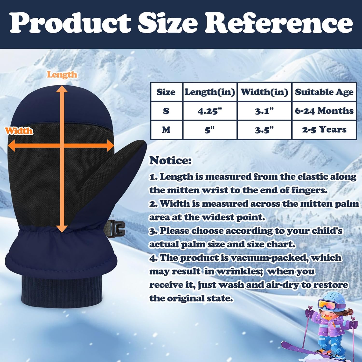 Anti-Loss Toddler Winter Gloves