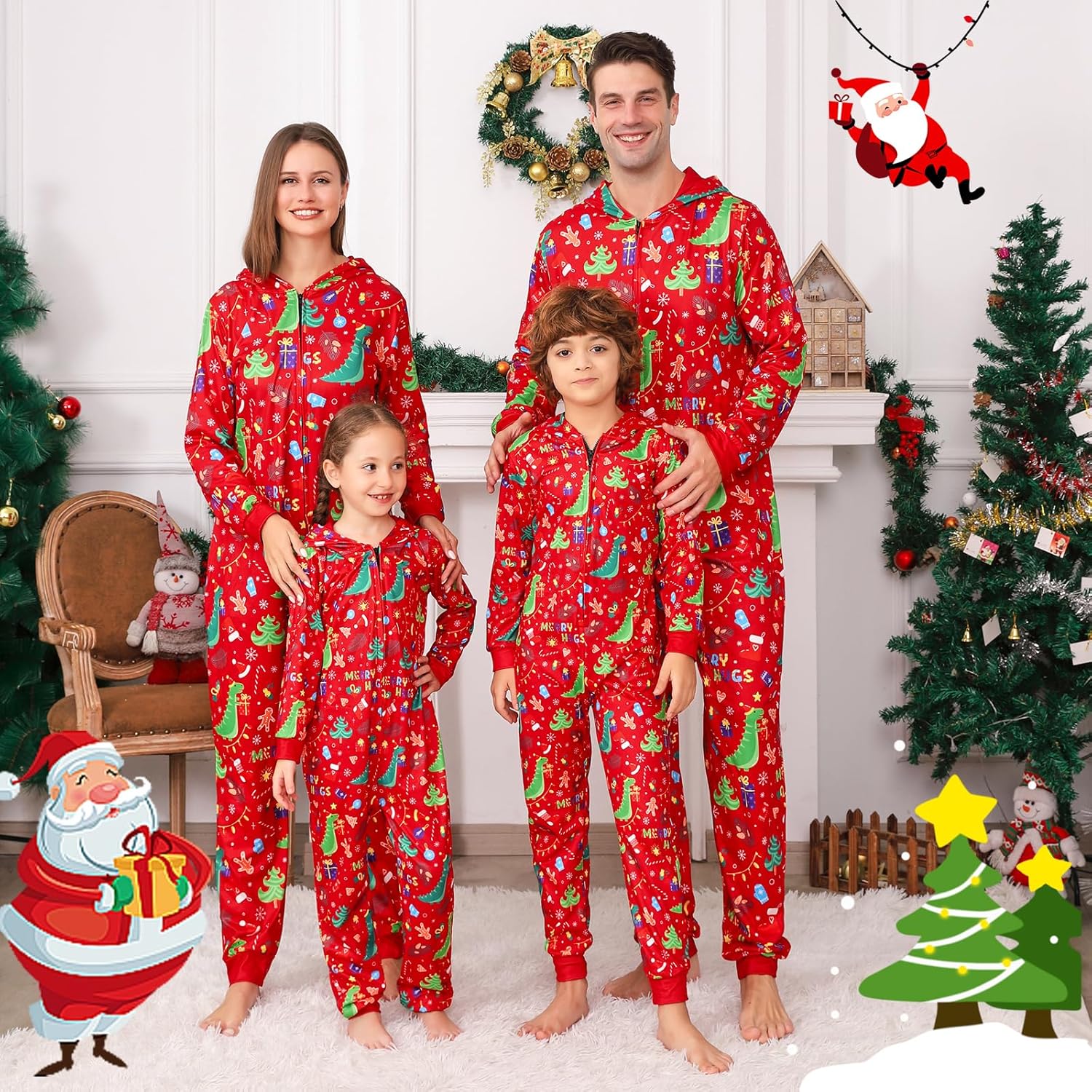 Festive Christmas Onesie Pajamas for Families