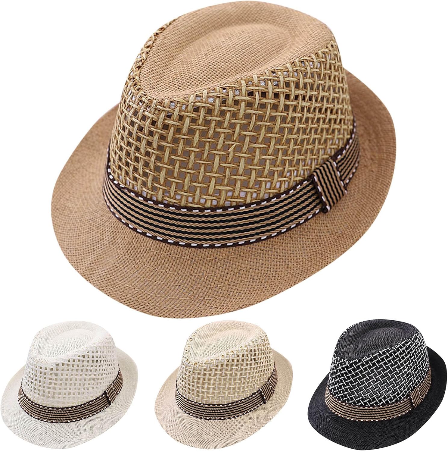 Fun Reliable Sun Protection for Kids UPF 50 Cowboy Straw Hat