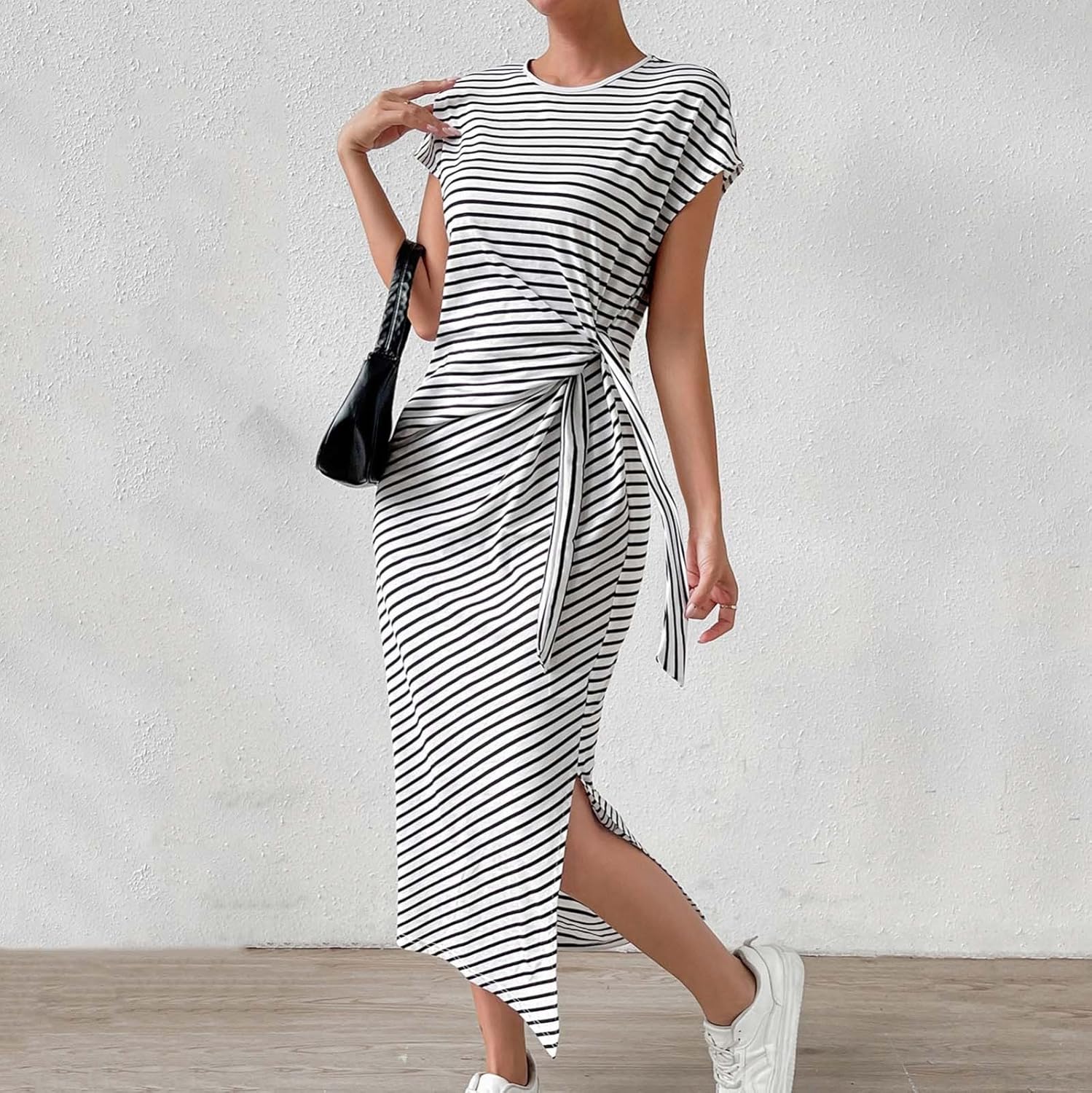 Feminine Stripe Dress 2024