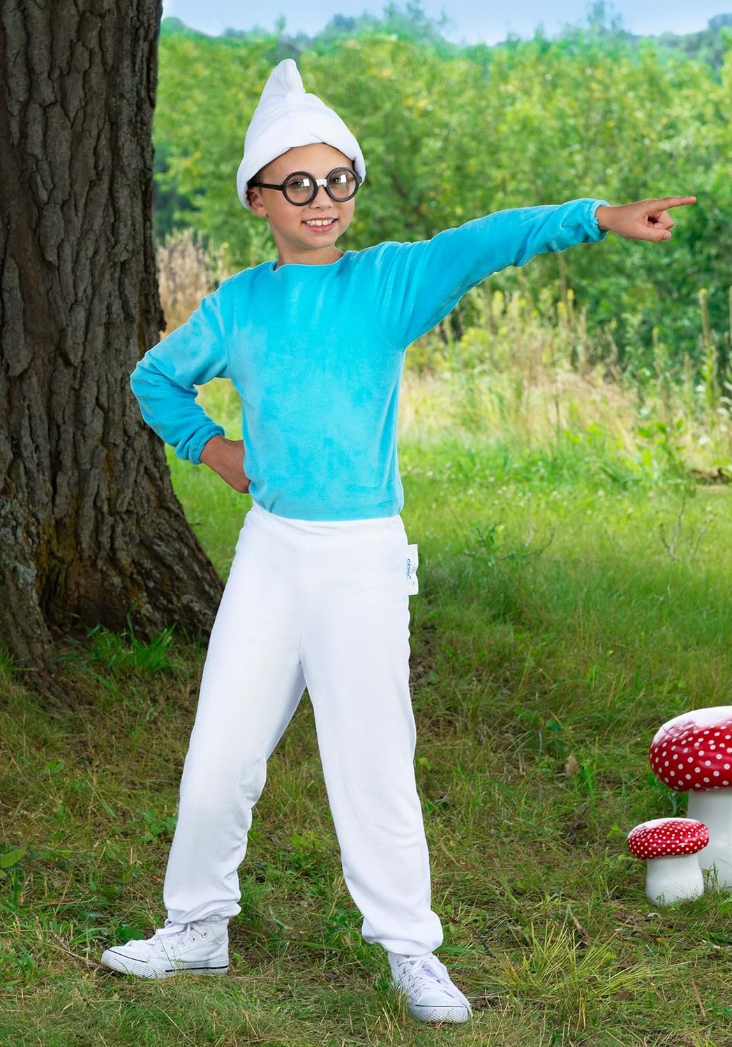 The Smurfs Smurf Costume for Boys - Halloween 80s Cartoon Character