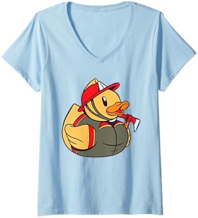 Firefighter Fireman Rubber Duck T-Shirt