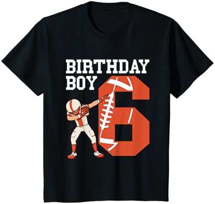 6 Year Old Football Player T-Shirt