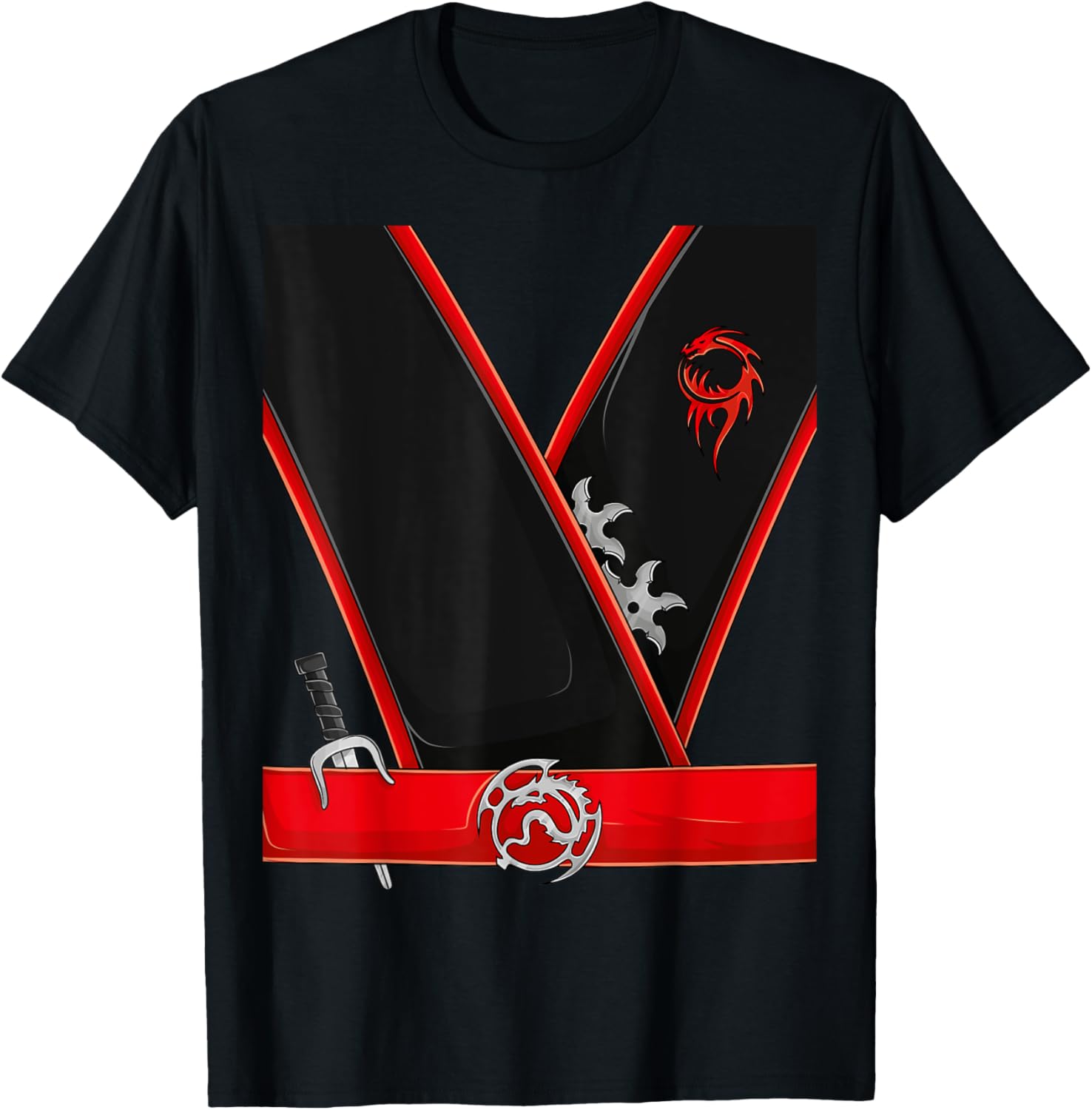 Ninja Halloween Costume T-Shirt for Kids Adults and Toddlers
