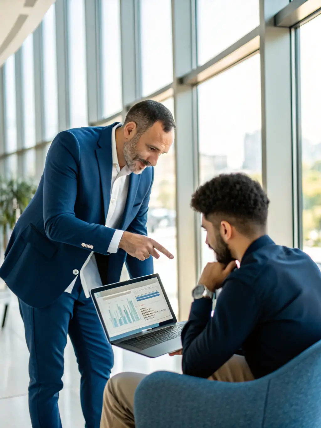 A consultant presenting a cybersecurity risk assessment report to a client, outlining potential vulnerabilities and mitigation strategies.